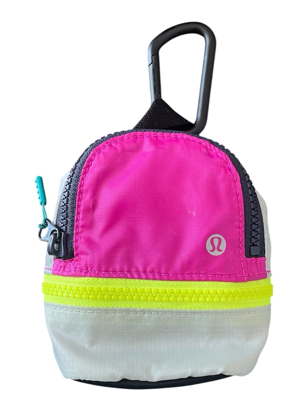 lululemon athletica Kids Clip-On Pouch in Hot Pink, Neon Yellow & White